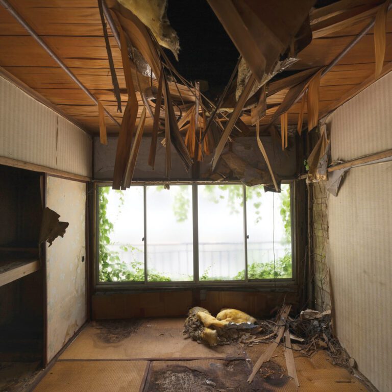 Fire damage inside house