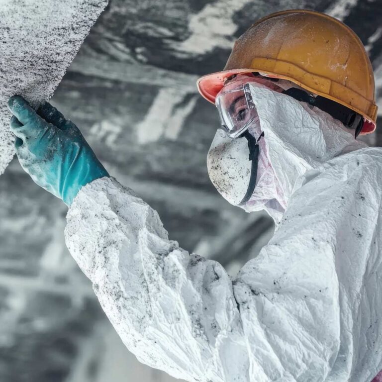 Technician Fixing fire damage