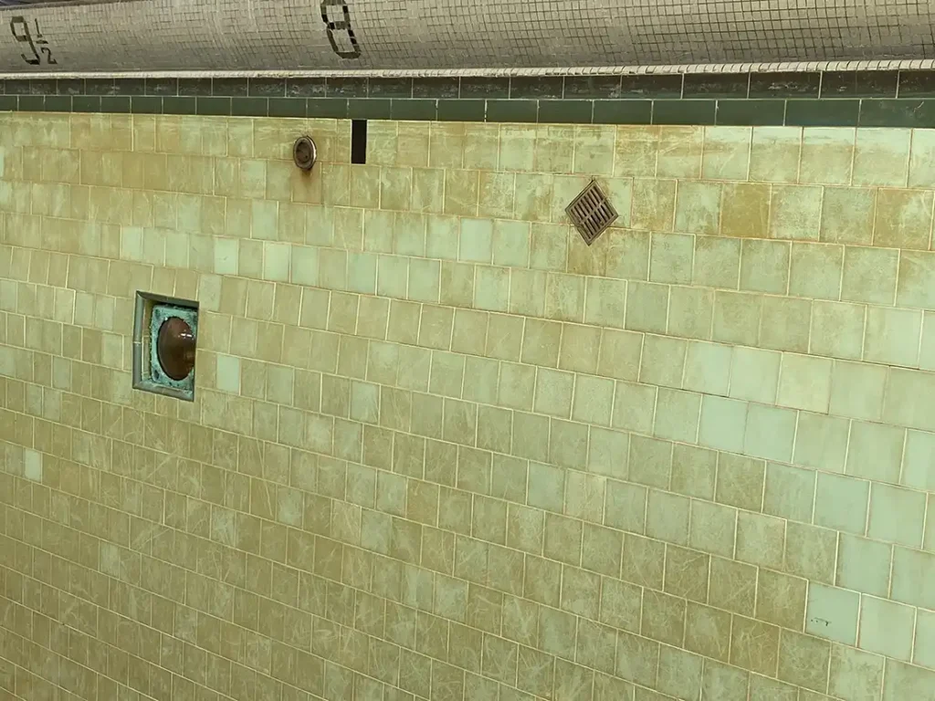 Commercial Pool Before a Mold Remediation and Water Damage Restoration Project