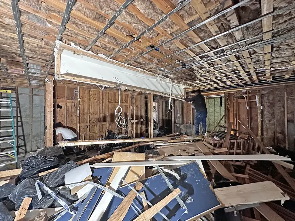 Removing Water Damaged House Materials During Water Damage Restoration