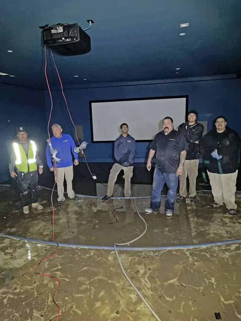 Our crew on the start of a water damage restoration project