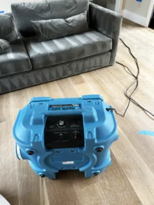 Fan Used During Upholstery Cleaning and Water Extraction & Drying Services