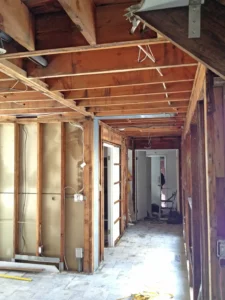 Reconstruction from a damage restoration project