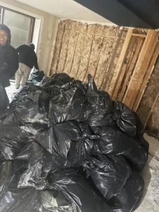 Cleanup bags from a damage restoration project